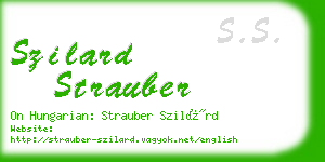 szilard strauber business card